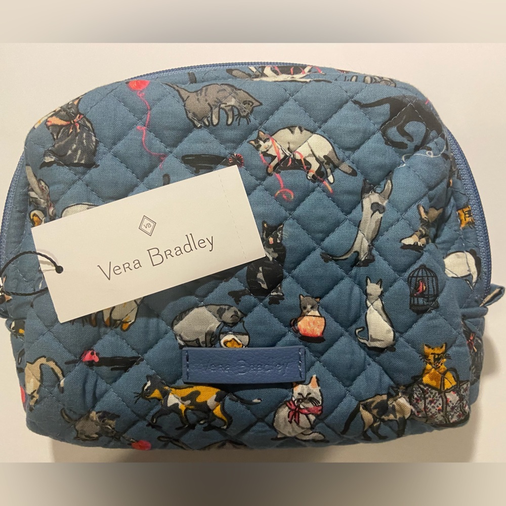 COPY - Vera Bradley Cats Meow Iconic Medium Cosmetic Bag. NWT